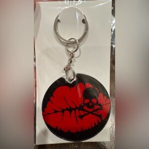 Red and Black Skull Keychain